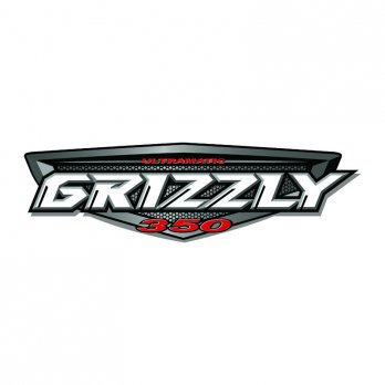 thumbnail image 2 of Quadmaxx Yamaha Grizzly 350 Tank Decal Stickers – Red/Silver/Black (280mm) – Pair 2 of 5