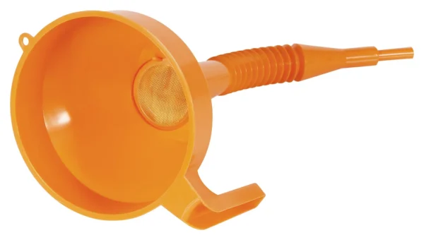 FUNNEL W. STRAINER AND FLEXIBLE TUBE, ORANGE - Image 2