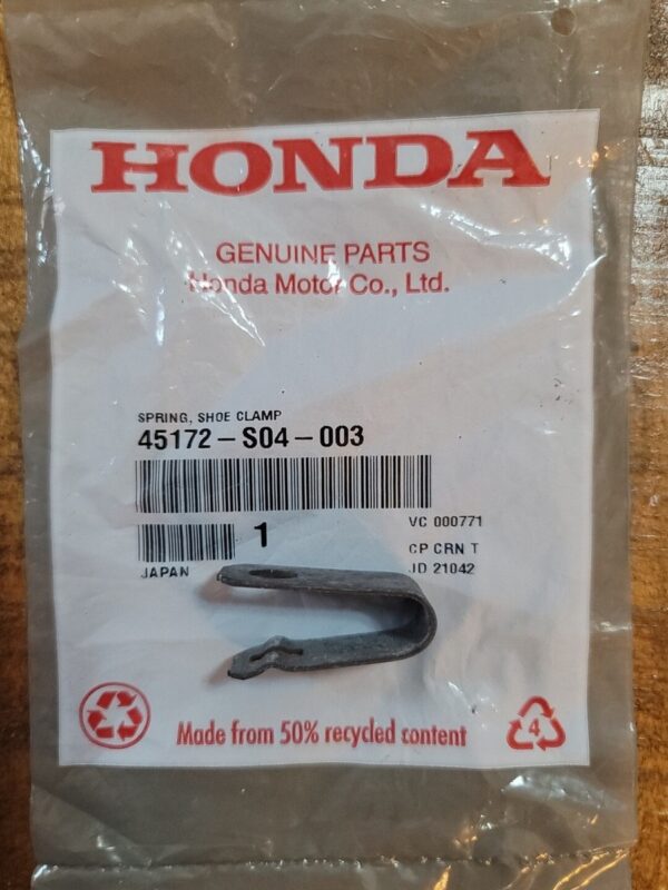 Genuine Honda SPRING, SHOE CLAMP,